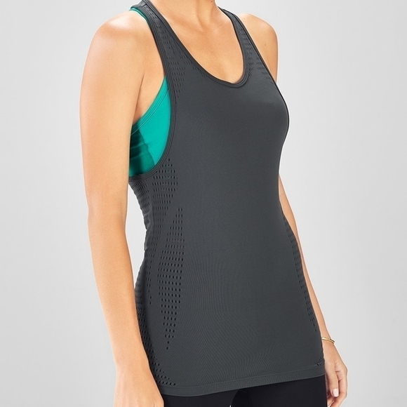Fabletics Corrine SkulptKnit Tank Medium Grey NWT - Picture 1 of 9